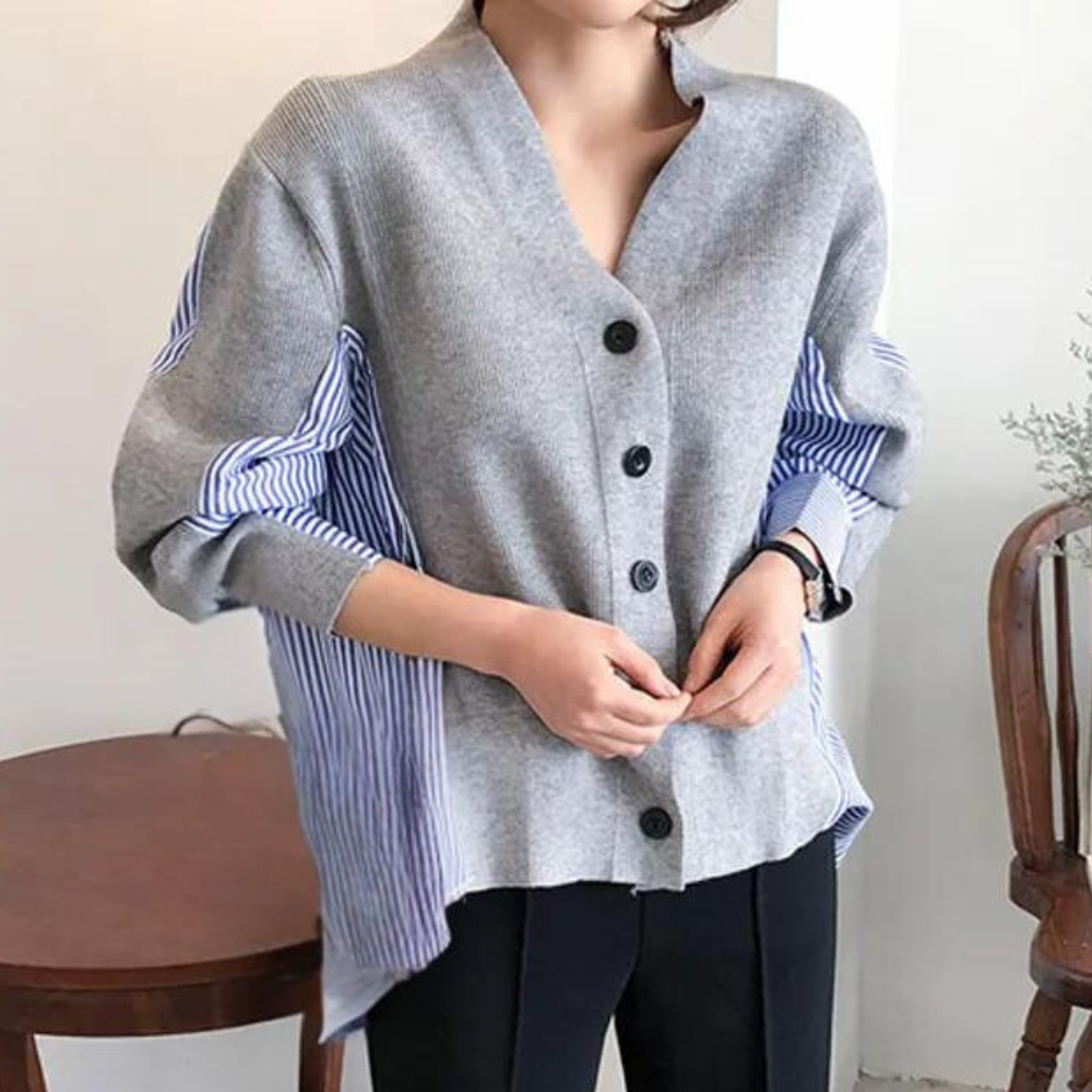 WALBURGA - Camisa de lujo de manga larga para mujer