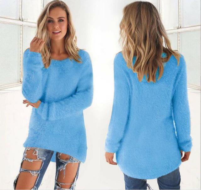 Nella - moderno jersey esponjoso de invierno