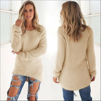 Nella - moderno jersey esponjoso de invierno