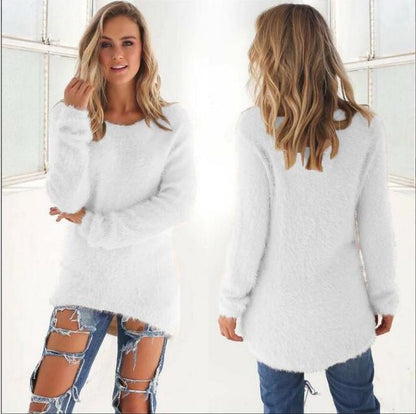 Nella - moderno jersey esponjoso de invierno