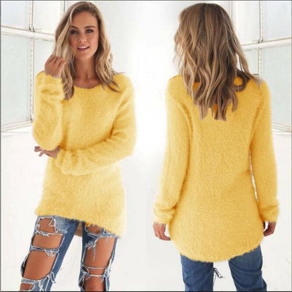 Nella - moderno jersey esponjoso de invierno