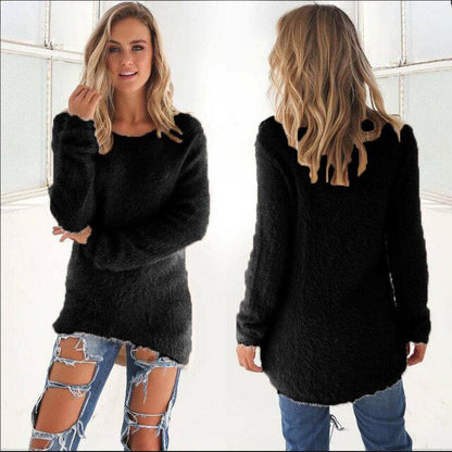 Nella - moderno jersey esponjoso de invierno