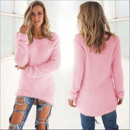 Nella - moderno jersey esponjoso de invierno
