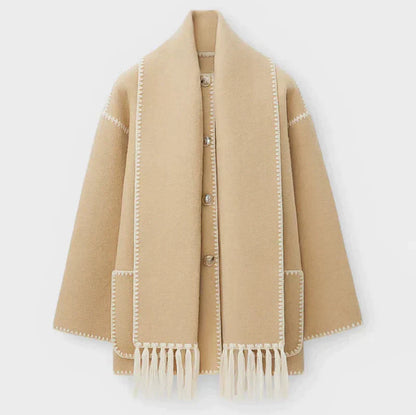 L'Aurablend | Chaqueta bufanda en mezcla de lana