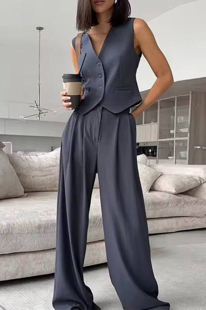 Tricia | Conjunto de traje casual sin mangas