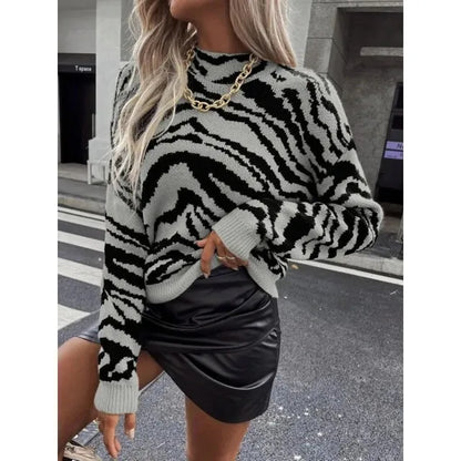 Elise - Elegante jersey cebra de mujer para otoño e invierno