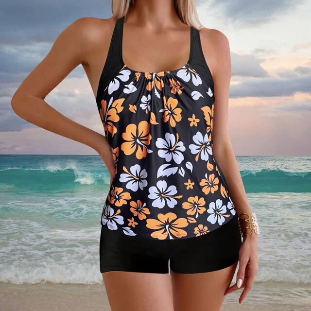 Traje de baño tankini con estilo y a la moda