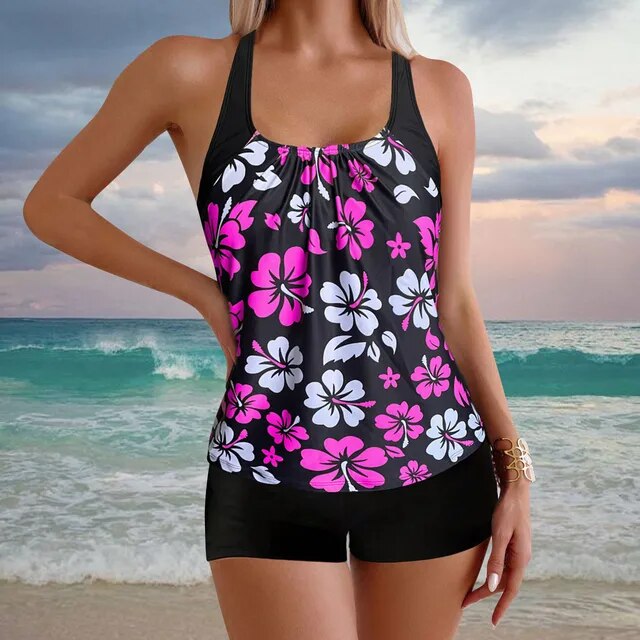 Traje de baño tankini con estilo y a la moda