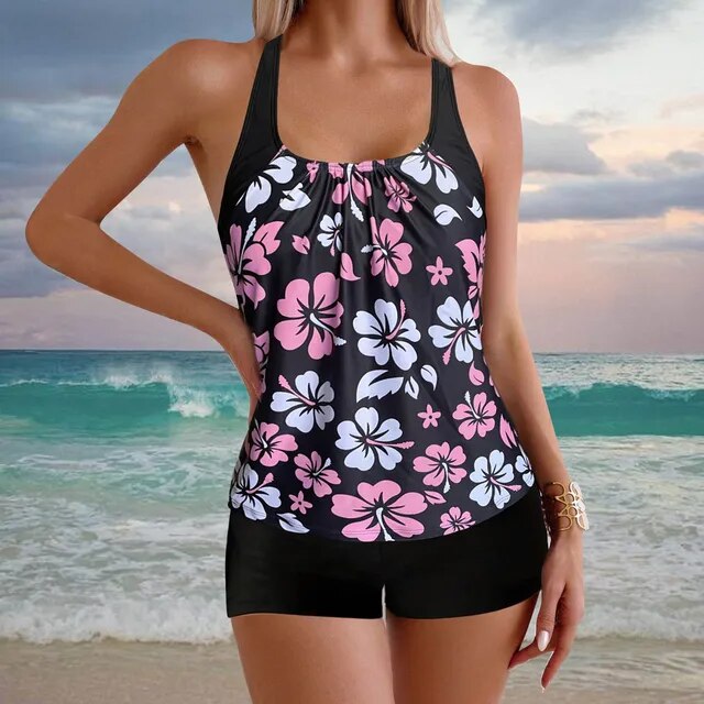 Traje de baño tankini con estilo y a la moda