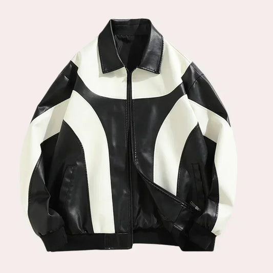 Moderna chaqueta con cremallera para hombre