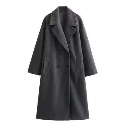 Chaqueta larga chic para mujer | Diseño elegante | Abrigo de invierno cálido