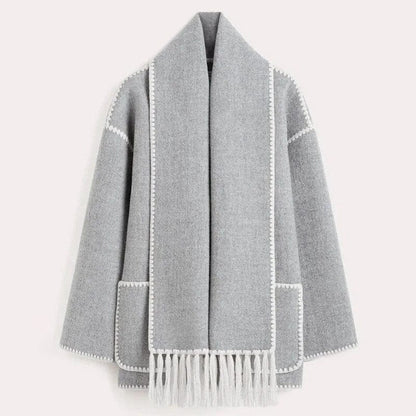Abrigo bufanda casual para mujer