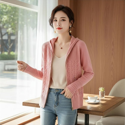 Ubelia | Cárdigan de mujer de cachemira con cordón ajustable Chic