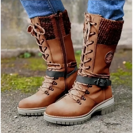 Quaisha Boots | Botas hasta la rodilla con cierre de cordones