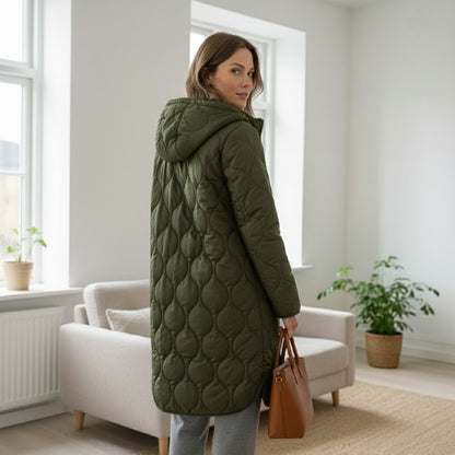 Danielle | Parka de mujer con estampado, capucha, elegante y cómoda