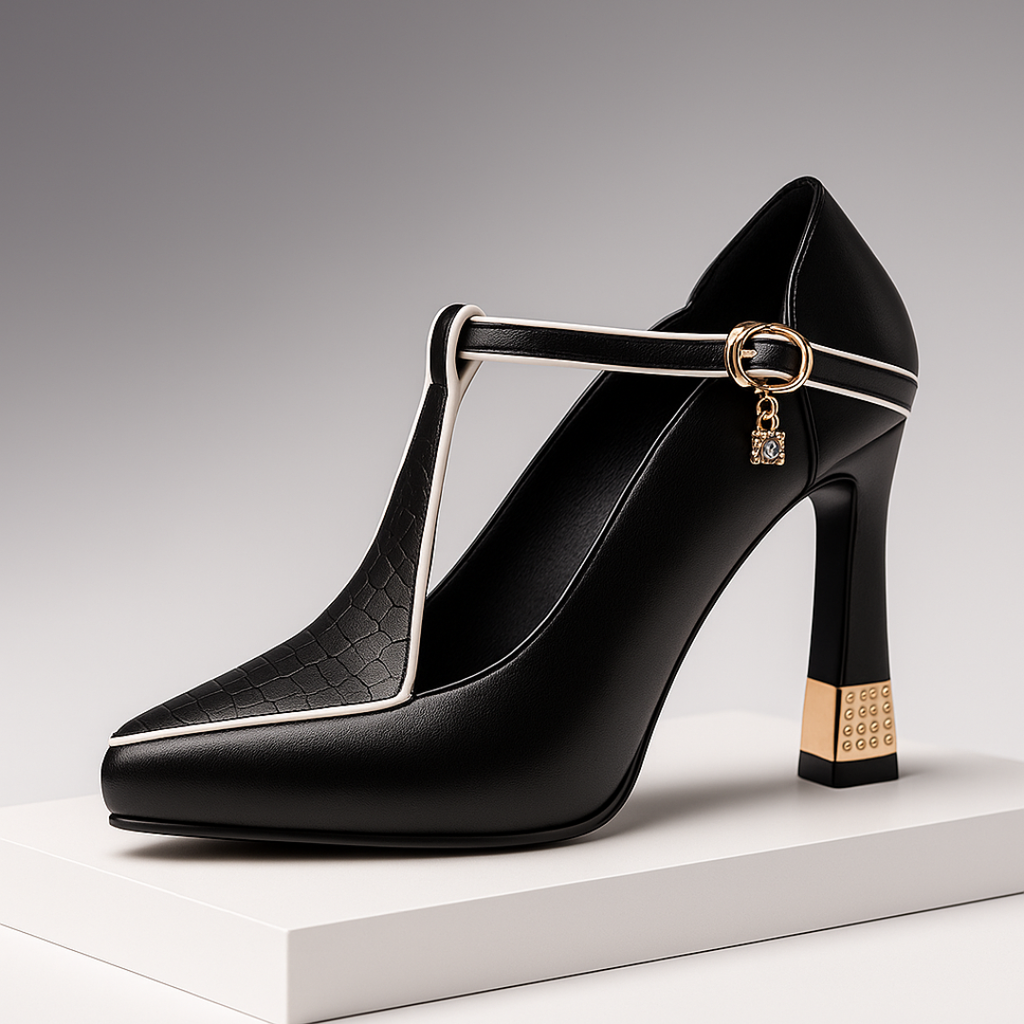 Buty Damskie Szpilki T-Strap