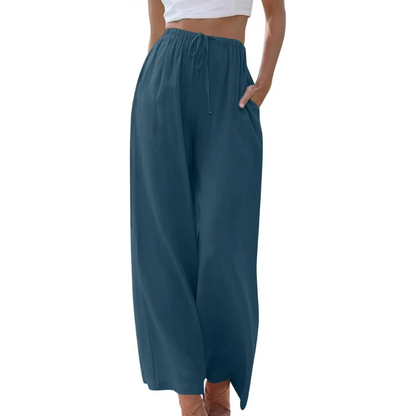 Reese - Pantalones de talle alto y pernera ancha