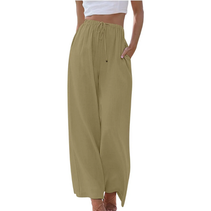 Reese - Pantalones de talle alto y pernera ancha