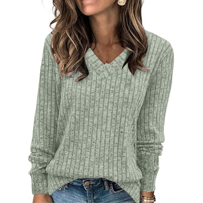 Jersey ligero con cuello en V - Amanda