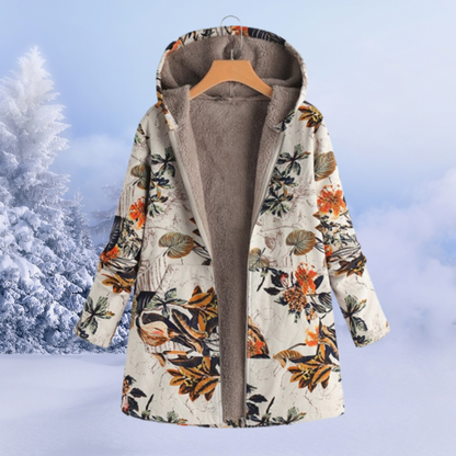 Conjunto floral de invierno para mujer