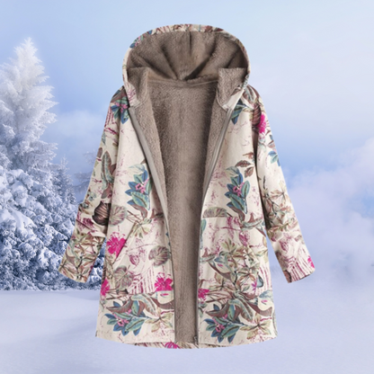 Conjunto floral de invierno para mujer