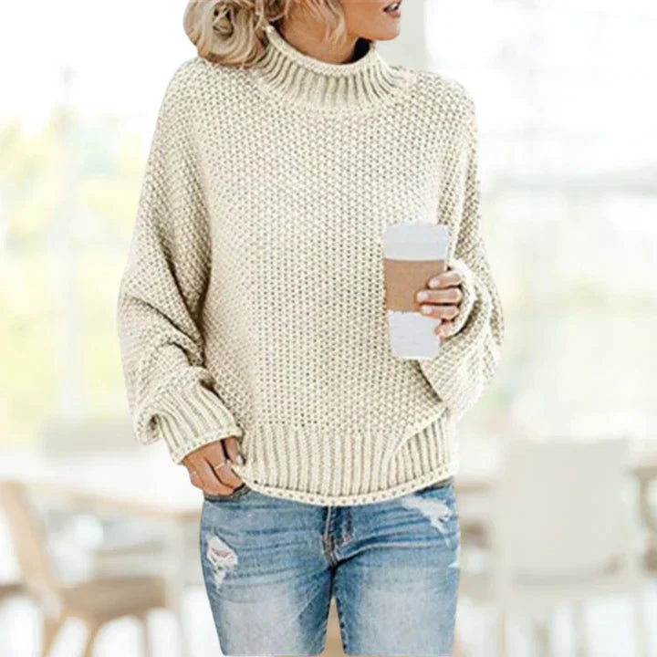 Olivia - cómodo jersey de invierno de cuello alto