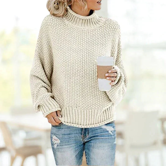 Olivia - cómodo jersey de invierno de cuello alto