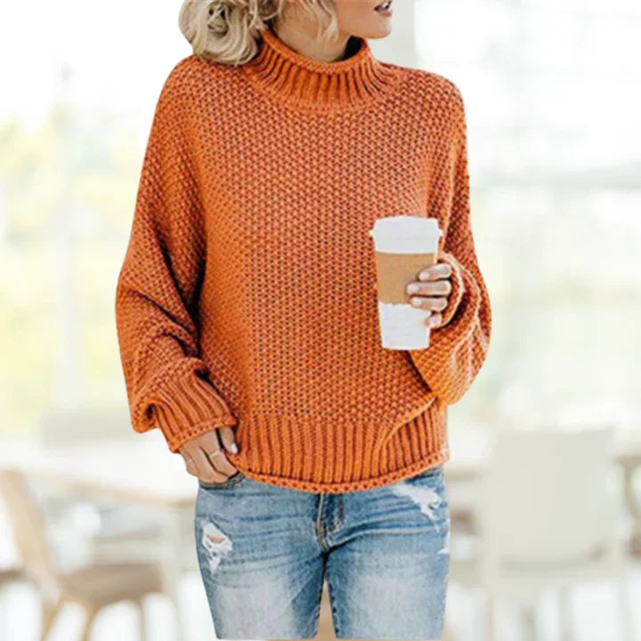 Olivia - cómodo jersey de invierno de cuello alto