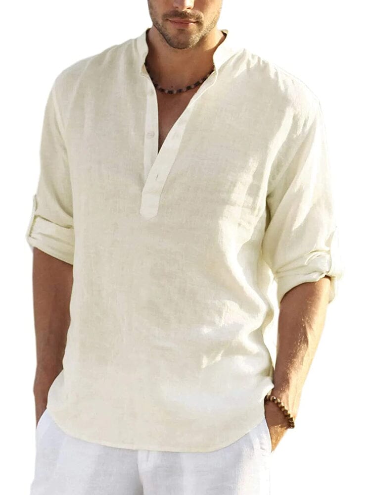 Męska Koszula V-Neck Casual
