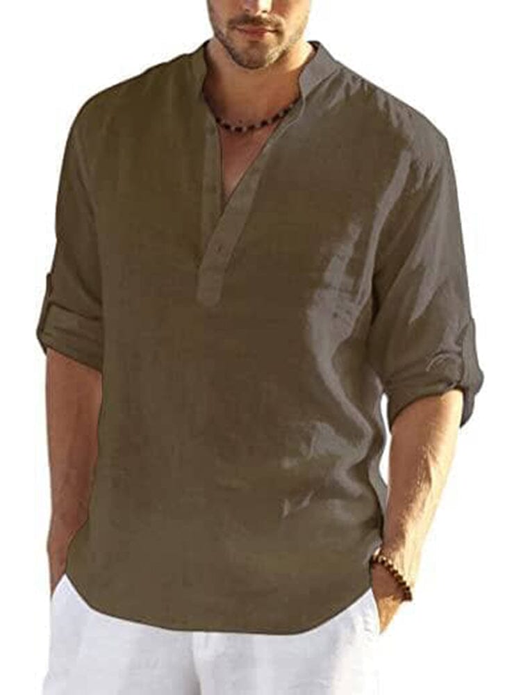 Męska Koszula V-Neck Casual