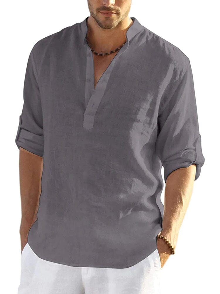 Męska Koszula V-Neck Casual