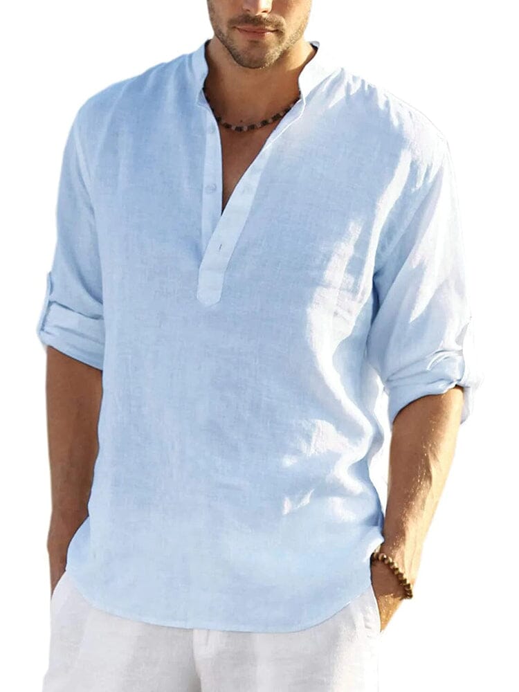 Męska Koszula V-Neck Casual