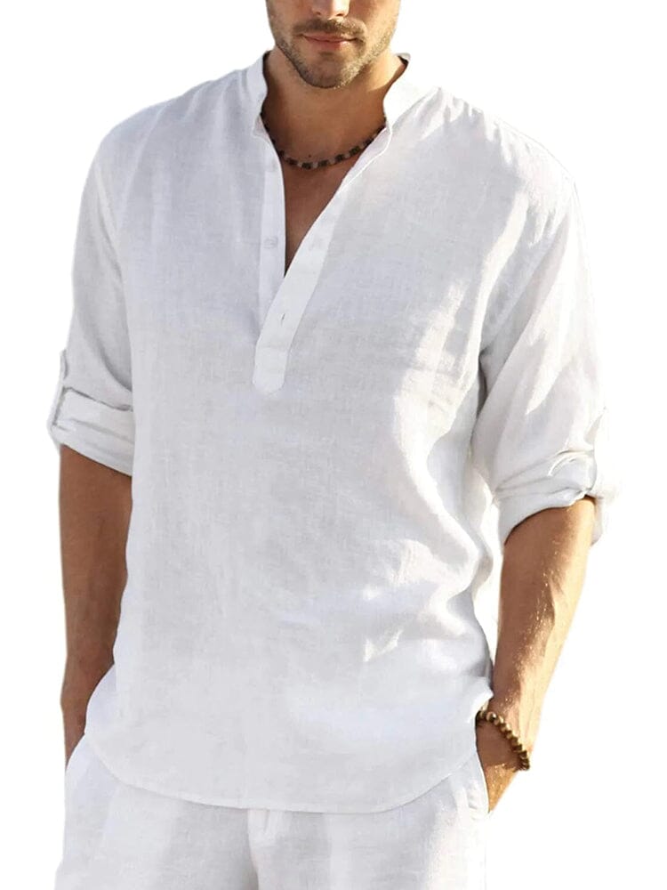 Męska Koszula V-Neck Casual