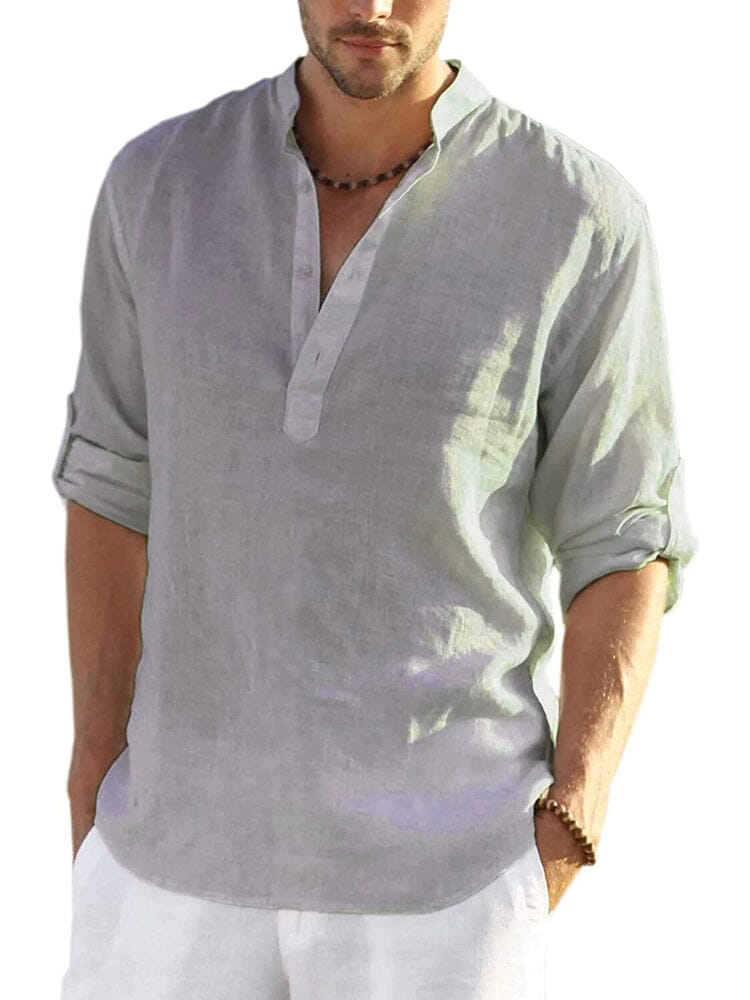 Męska Koszula V-Neck Casual