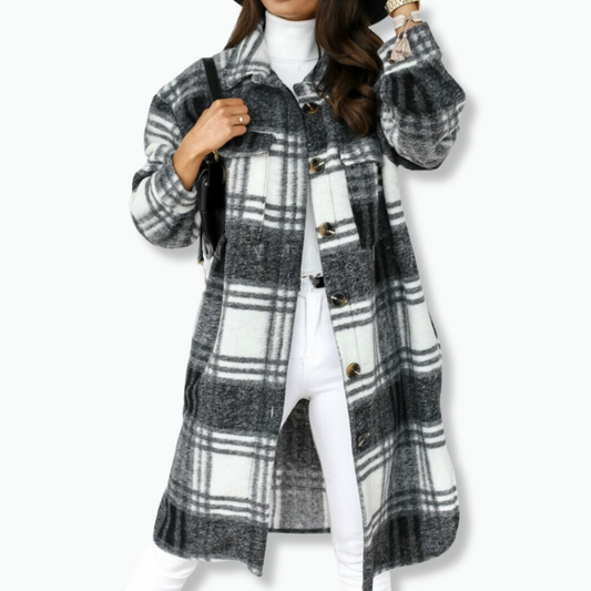 Aicha Coat | Trenca de cuadros para mujer