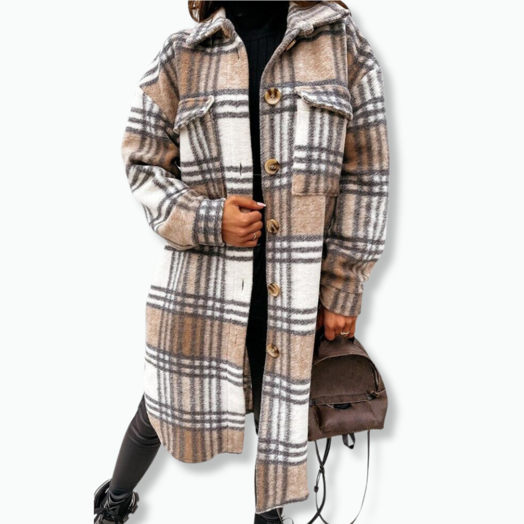 Aicha Coat | Trenca de cuadros para mujer