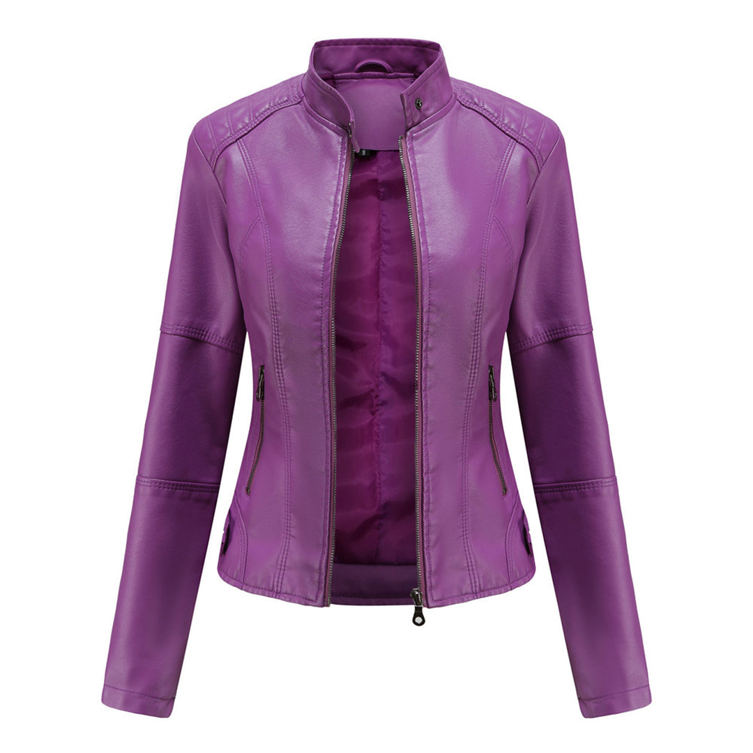 Chaqueta de cuero atemporal para mujer