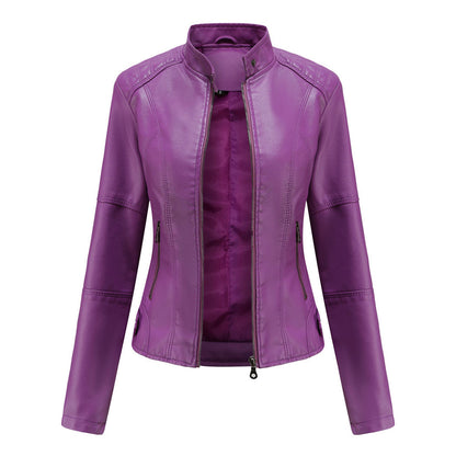 Chaqueta de cuero atemporal para mujer