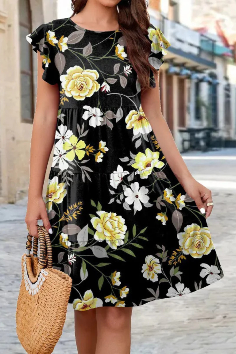 Vivienne | Vestido con mangas de volantes para el verano