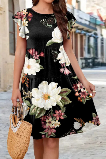 Vivienne | Vestido con mangas de volantes para el verano