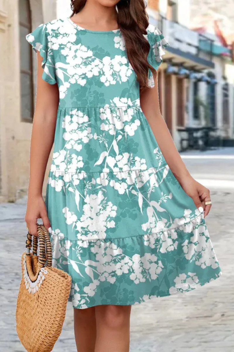 Vivienne | Vestido con mangas de volantes para el verano