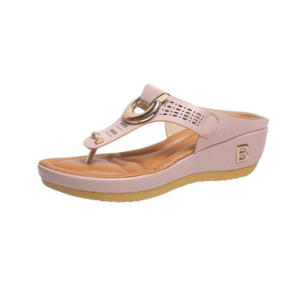 ADELAIDE | Sandalias de cuña de piel