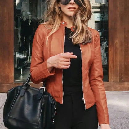 Sannela | Chaqueta de cuero clásica para mujer