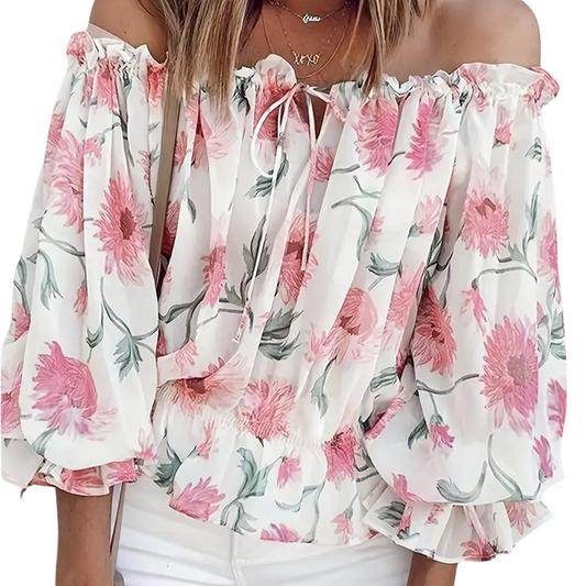 Elegante blusa floral para mujer