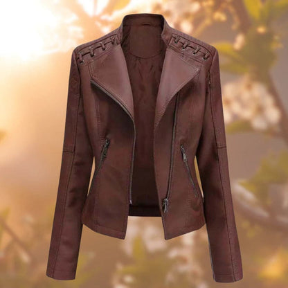 Elsa - Elegante chaqueta de cuero