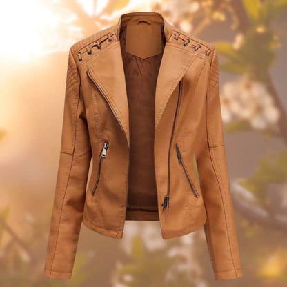 Elsa - Elegante chaqueta de cuero