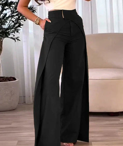Pantalones elegantes de talle alto para mujer