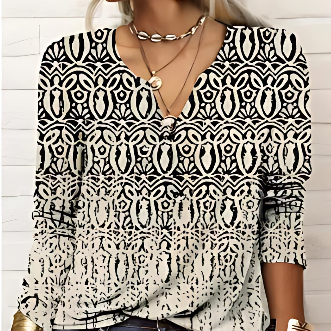 Christanin | Blusa Cómoda Señoras | Vintage