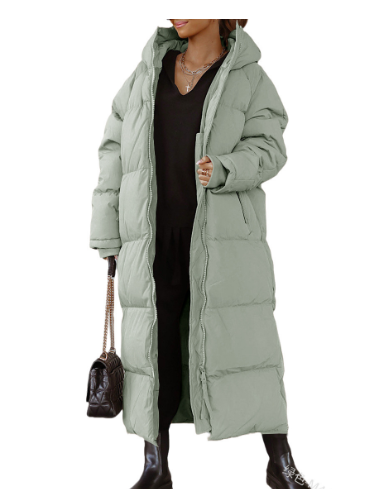 Chaqueta de moda de algodón de manga larga con capucha y bolsillos con cremallera para mujer | Ideal para otoño/invierno
