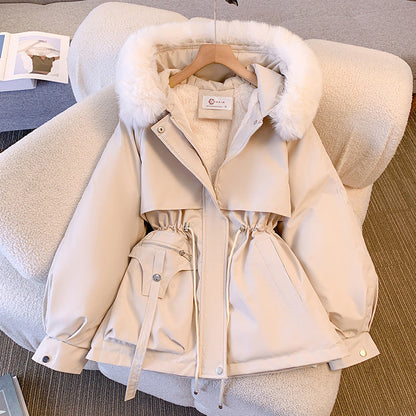Eugenie | Parka acolchada para mujer con cuello y capucha de plumón elegante